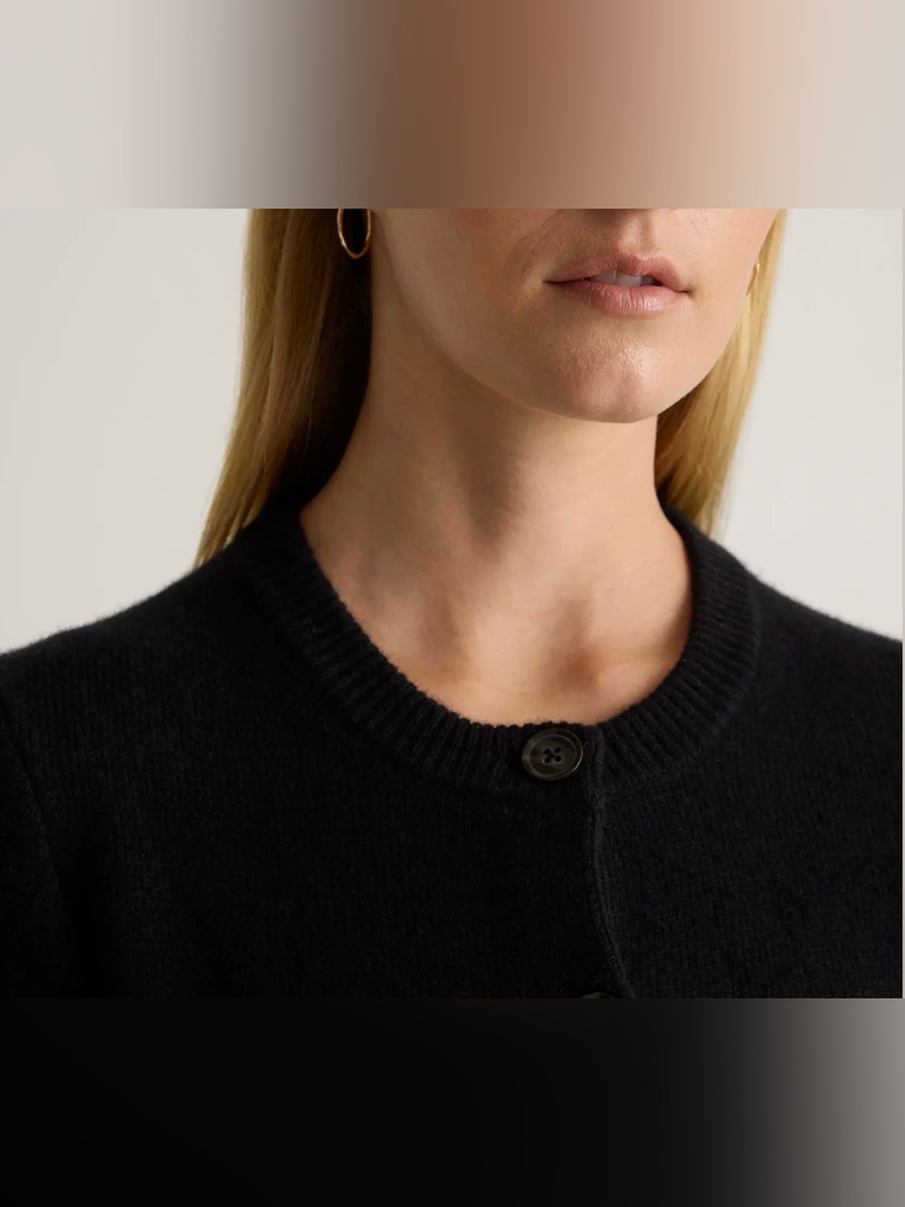 Quince Black Mongolian Cashmere Structured Cardigan - Picture 6 of 8